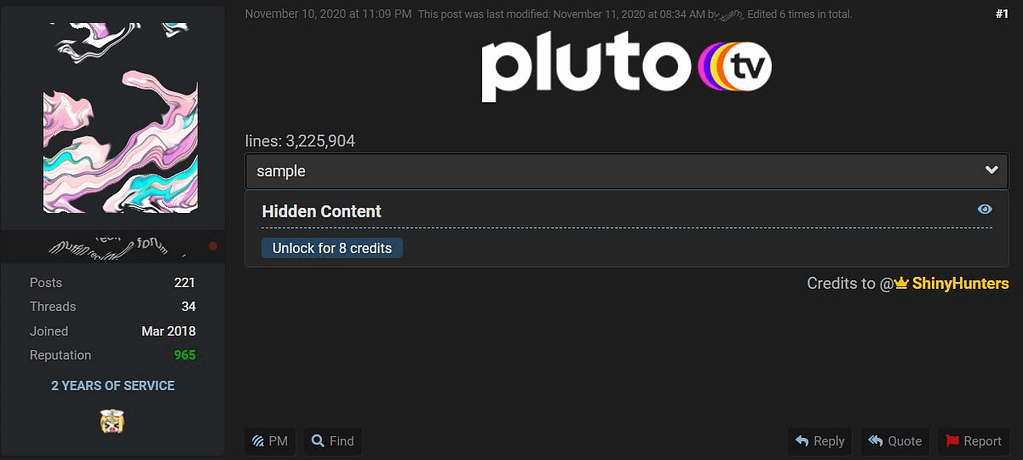 Pluto TV: Η ShinyHunters "χτύπησε" την υπηρεσία. Εκτίθενται εκατομμύρια αρχεία χρηστών