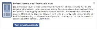 To Facebook ενημερώνει τους χρήστες για πιθανό cyber attack