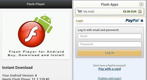 Cybercriminals-Trick-Mobile-Users-into-Paying-5-3-6-for-Flash-Player