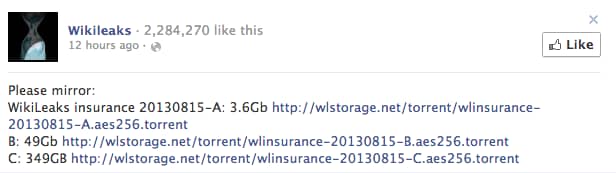 wikileaks insurance