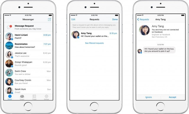 Facebook : Ευκολότερη συνομιλία για χρήστες που δεν είναι φίλοι σου!