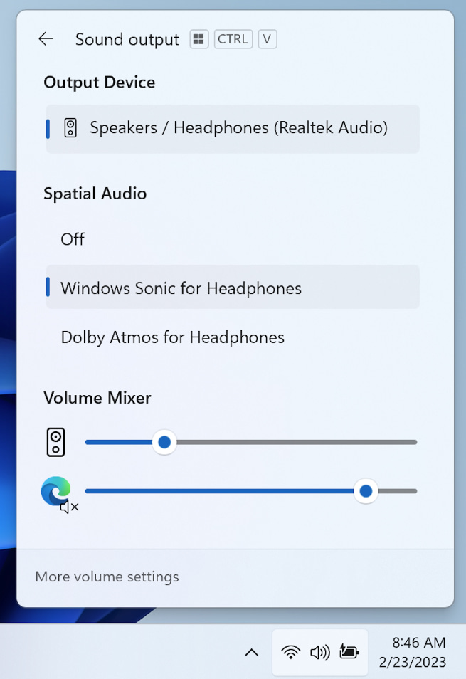 audio mixer windows 11
