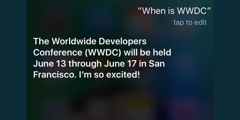 WWDC 2016 Siri