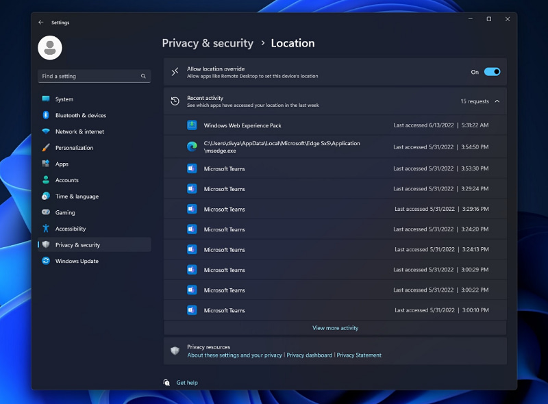 Windows 11 Privacy Auditing