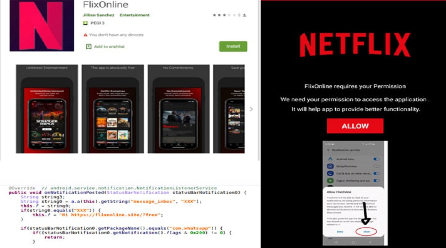 Android malware Netflix FlixOnline