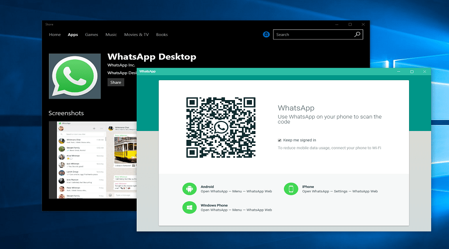 WhatsApp desktop beta 