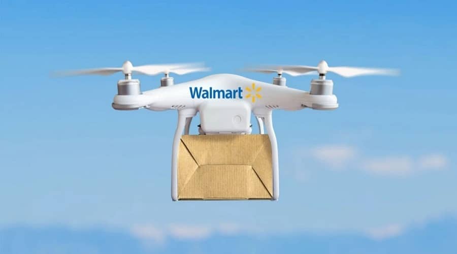 Walmart drones παράδοση