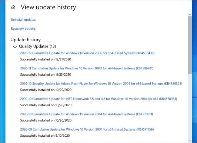 updates windows 10