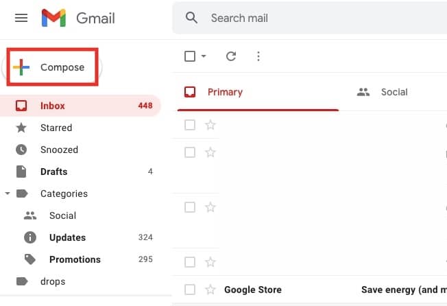 αποστολή email Gmail 
